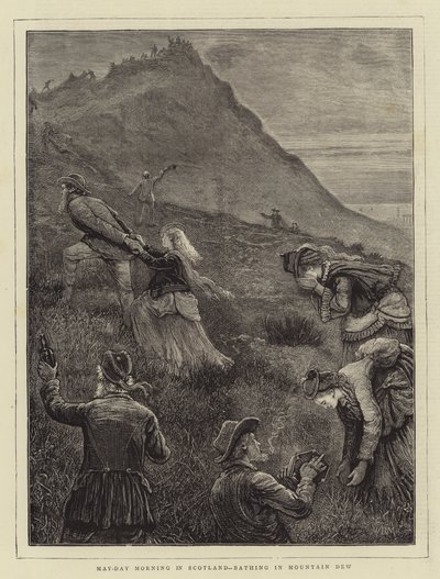 May-Day Morning in Scotland, Bathing in Mountain Dew by William Bazett Murray